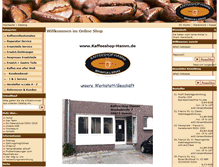 Tablet Screenshot of kaffeeshop-hamm.de